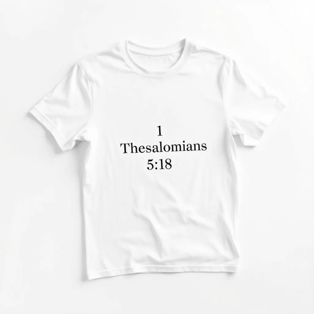 1 Thessalonians 5:18 tee flat-lay